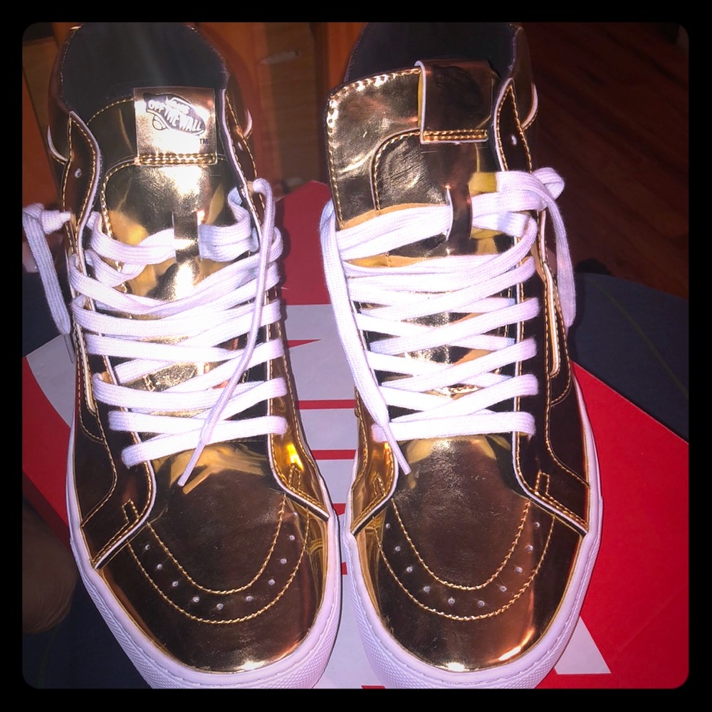 Metallic Golden Vans LIMITED EDITION MENS 10